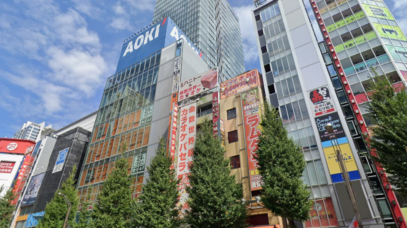 MyWaifuList headquarters illustration in Akihabara, Tokyo